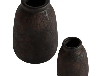 Textured Decorative Vase 3D model