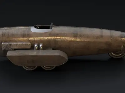Vintage Race Car 3D model