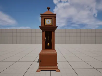 Clock system for unreal enginge 5 Low-poly 3D model