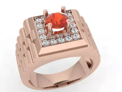 A Showcase of Luxury Men Rings Inspired by Watches 3D print model
