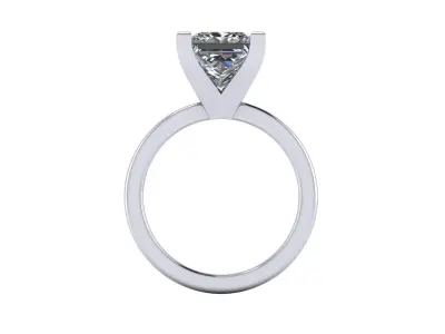 Solitaire Diamond Women Ring 11 3D print model