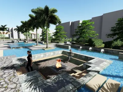 Revit Park Design 3D model