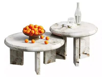 Table Collection - Modern Coffee Tables with Decor Accessories 