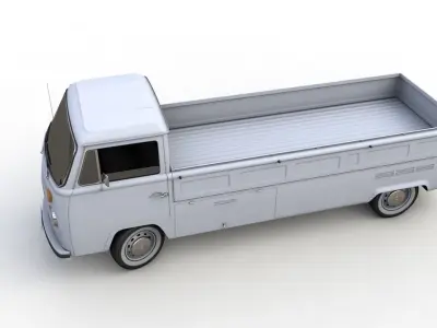 Volkswagen T2 Kemperink Special Pickup 1976 3D model