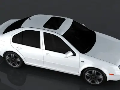 Volkswagen Bora  Low-poly 3D model