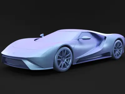American GT supercar 3D model