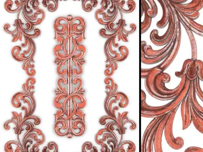 Ornament01 ornate design 3D model