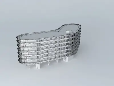 Condor office building with circular shape Free 3D model