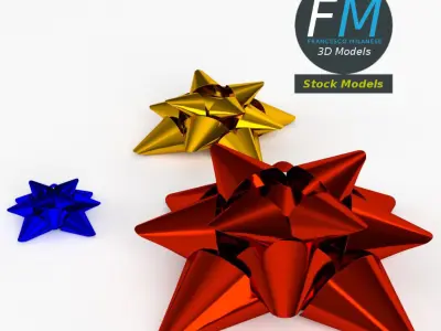 Star ribbons bows 3D model
