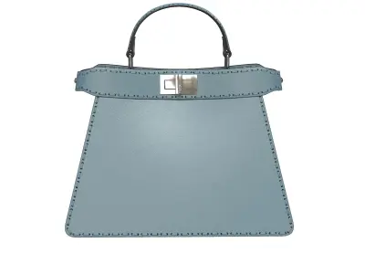 Fendi Peekaboo Bag Blue Low-poly 3D model