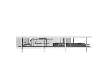 Farnsworth House - Mies van der Rohe 3D model