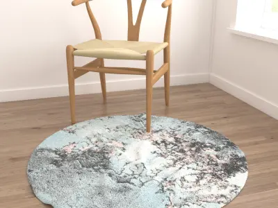 Round Rug Set 102 3D model