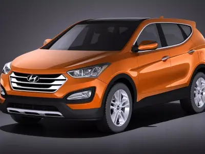 Hyundai Santa Fe Sport 2015 VRAY 3D model