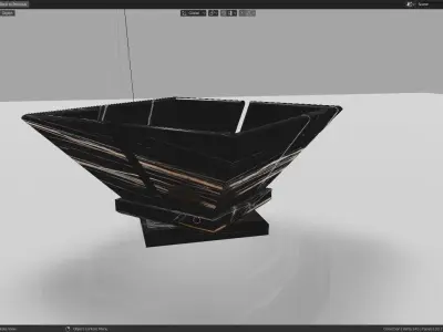 Household item in Sahara Noir Marble Stone Low-poly 3D model