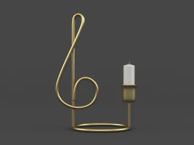 Candle Holder 3D model 2