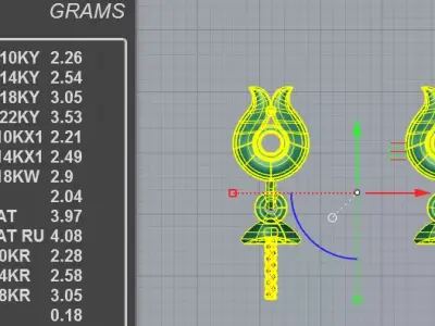 Elegant Tulip Pearl Stud Earrings 3D print model