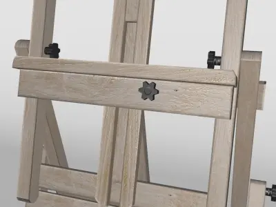 Lobo Easel Low-poly 3D model