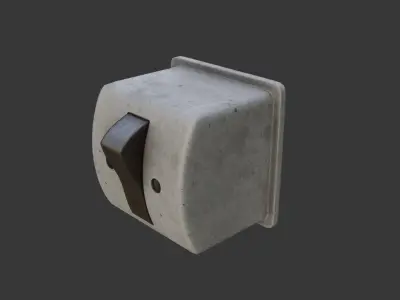 Old Soviet Switch Low-poly 3D model