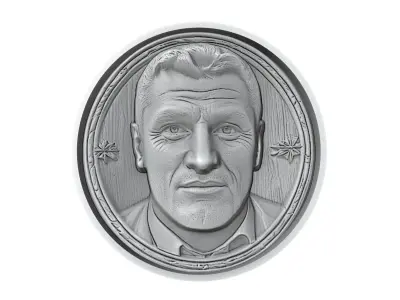 Christian Vieri Footballer Medallion 3D print model