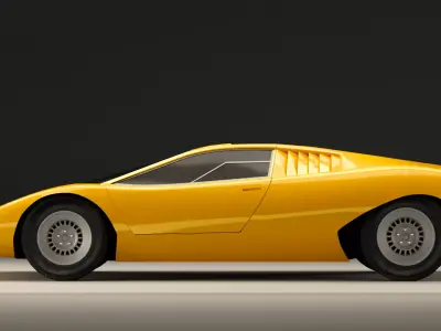 Vintage Supercar 3D model