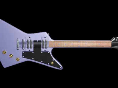 Low Poly - Electro Guitar Low-poly 3D model