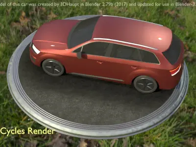 City Car 85 SUV Type-B Brown  Low-poly 3D model