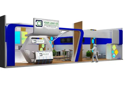 Booth Exhibition Stand a480a 3D model