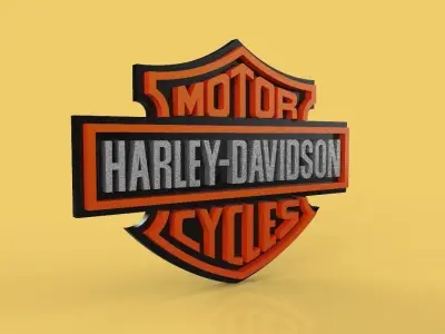  HARLEY DAVIDSON EMBLEM LOGO BADGE SYMBOL ICON HDC CLUB 3D model