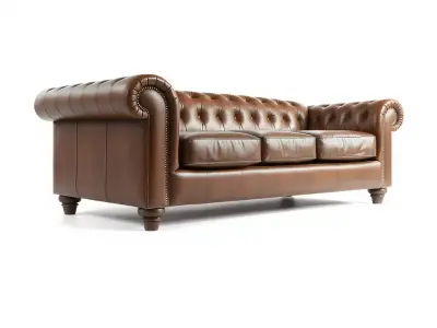 Chesterfield Leather Sofa model pack Low-poly 3D model