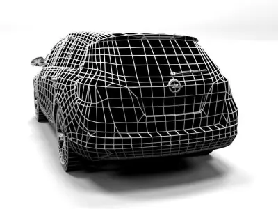 OPEL ASTRA J WAGON 2012 LOWPOLY Low-poly 3D model