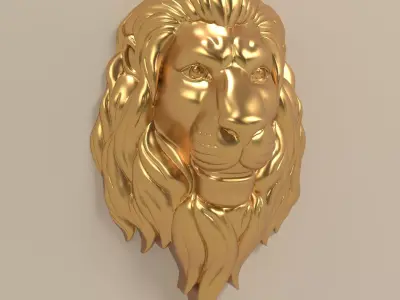 3d Lion face pendant for print 3D print model