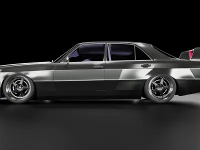 mercedes benz widebodykit 3D model