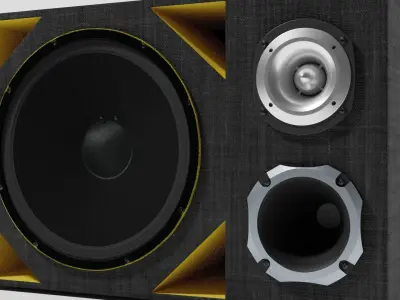 Box - Woofer - Tweeter - Cornet - Blender 3D Free 3D model