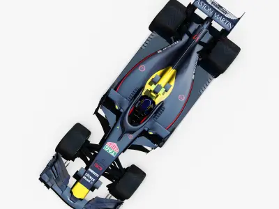 Formula 1 car 2018 Low-poly 3D model