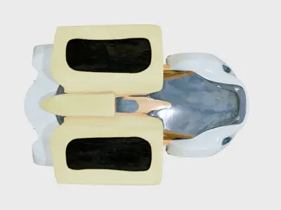 Futuristic Flying Car Taxi Concept Model Low-poly 3D model