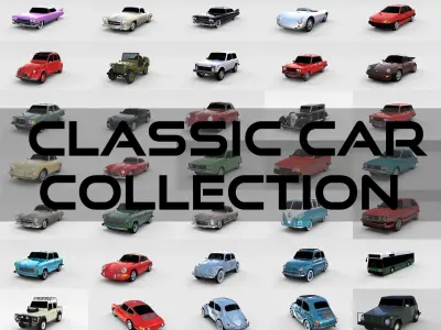 32 Classic Car Collection 3D model