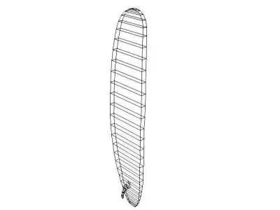 Surfboard - Type 1 3D model