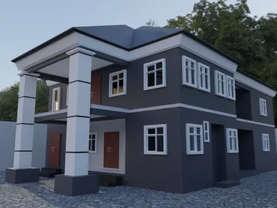 Home Exterior Low-poly 3D model purchase