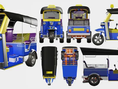 TuckTuck taxi tuk - tuk 3D model