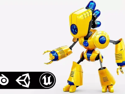 TOY BOT LOOPY  Rigged for Unreal Engine - Unity - MIXAMO  3D model