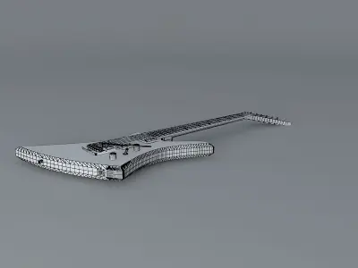 Jackson model KE2 Kelly guitar Free 3D model