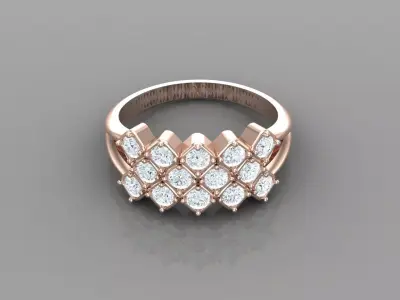 Solitaire Ring Version 1 SR14 3D model