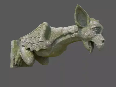 Gargoyle09 Low-poly 3D model
