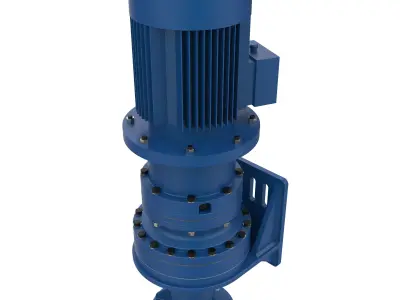 Industrial Planetary Gearbox - Fully Detailed Engineering CAD 3D model