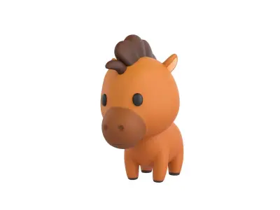Character040 Horse 3D model
