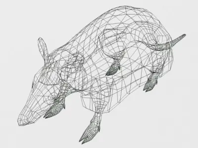 Armadillo Low-poly 3D model