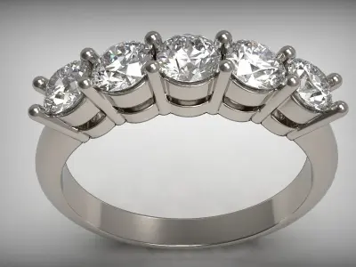 Wedding  diamond ring 3D print model