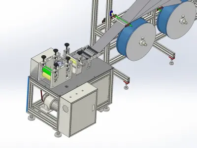 KN95 semi-automatic production machine 3D model