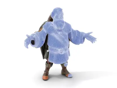 Viking Warrior Detailed Rigged and Animated D Character Model Low-poly 3D model