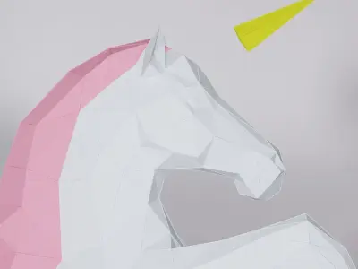 Unicorn or Horse Low Poly 3d Model 3D model